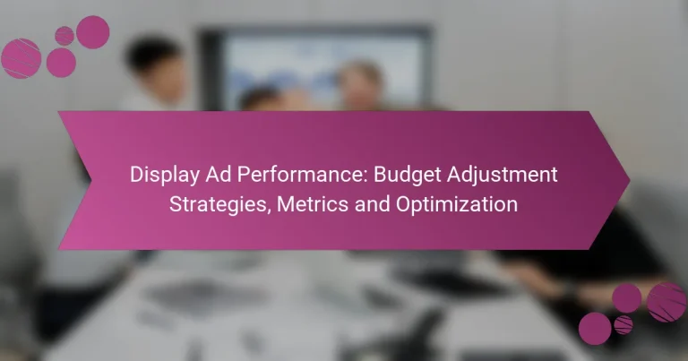 Display Ad Performance: Budget Adjustment Strategies, Metrics and Optimization