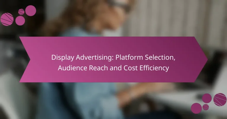 Display Advertising: Platform Selection, Audience Reach and Cost Efficiency